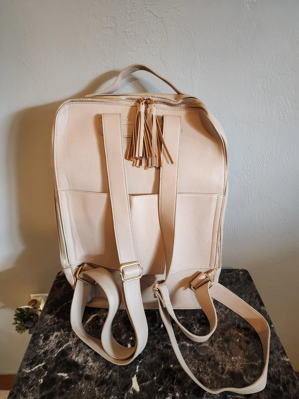 Hollis Loverlie Cream Laptop Backpack